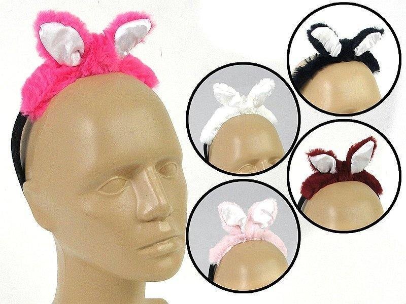 Opaska na włosy z pluszową kokardą MIX