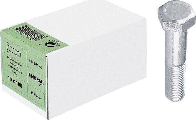 E-NORMpro DIN 931, stal szlach. A2 M8x40, opak.handl. E-NORMpro