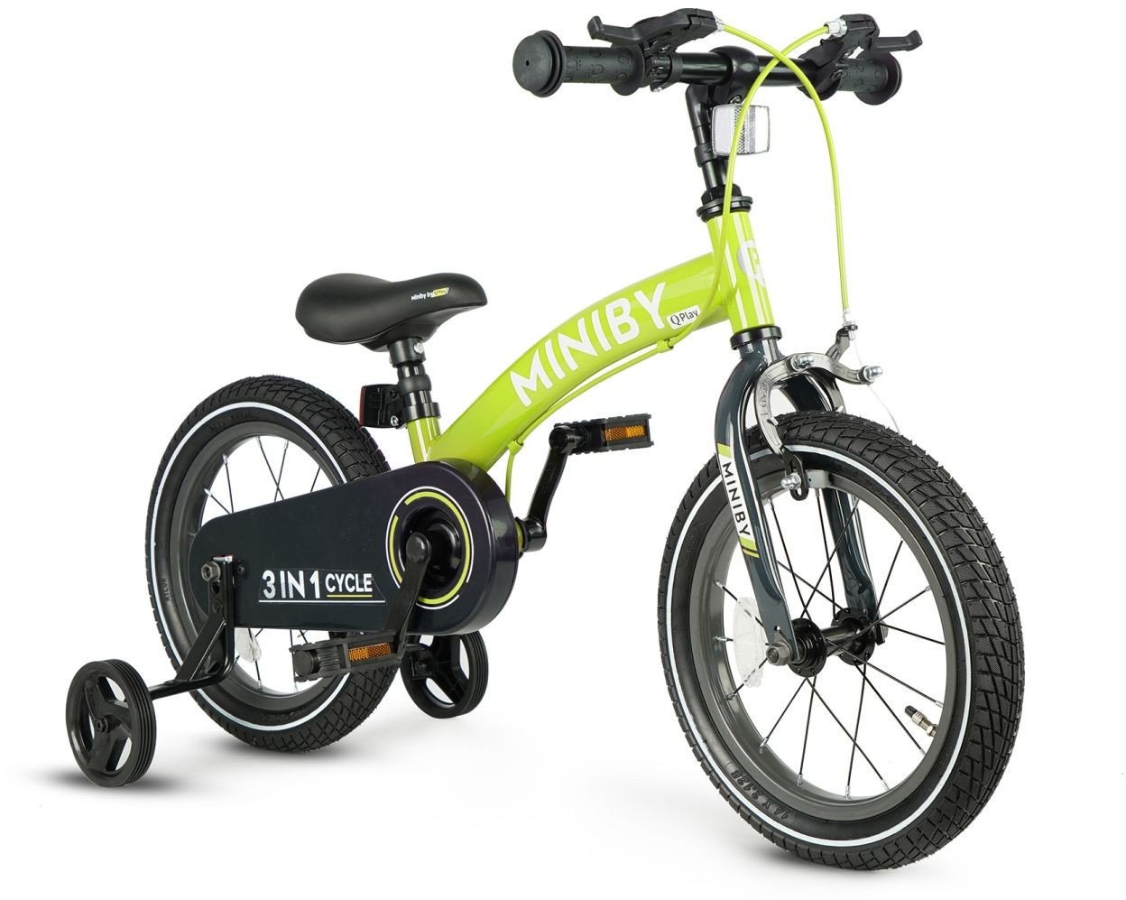 Qplay Rowerek Dziecięcy - Rowerek Biegowy Miniby 14 cali Green