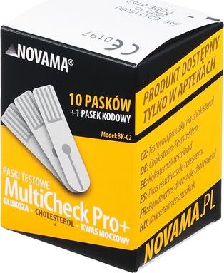 Novama NOVAMA MULTICHECK PRO+ Paski testowe do cholesterolu / 10 szt