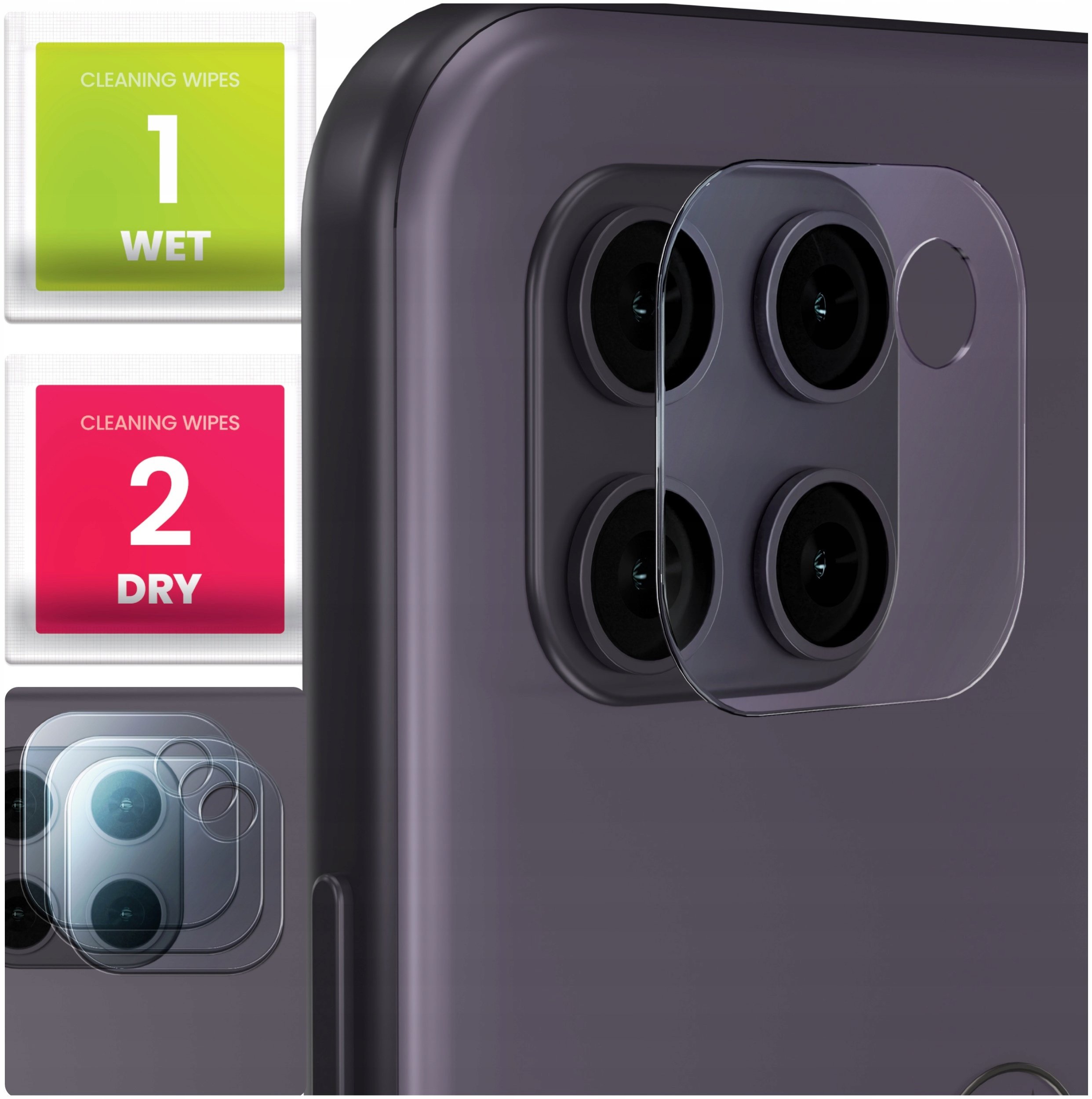 3-PAK Szkło Na Aparat Do Motorola Moto G 5G (Hartowane, Na Obiektyw, 9H)