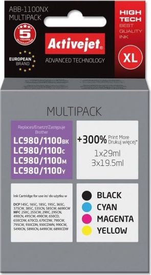 Tusz Activejet zamiennik Brother LC1100/980, ABB-1100NX