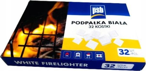 PSB Podpałka na grilla biała uniwersalna 32 kostki parafinowa