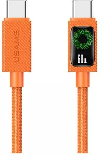 Kabel USAMS SJ773 PD 60W USB-C/USB-C 1.2m pomarańczowy
