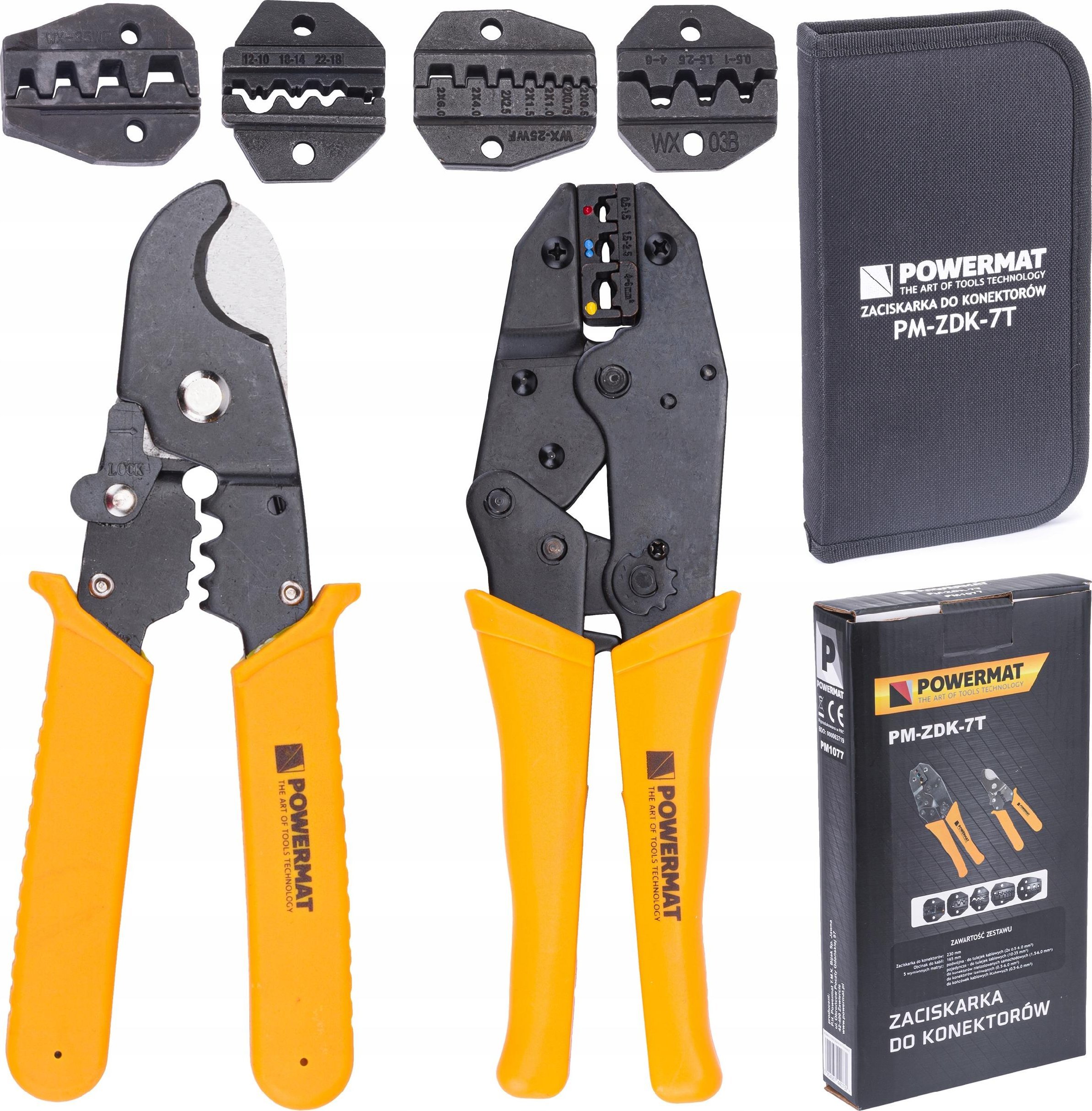 Powermat Zaciskarka Praska TULEJEK Końcówek 5 Matryc 7w1