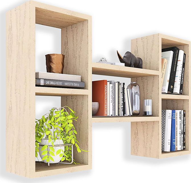 Elior Skandynawska półka ścienna w kolorze dąb sonoma - Calmo 2X