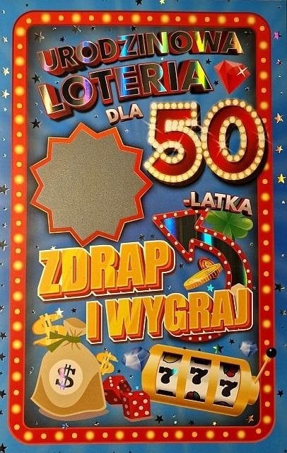 Teka Karnet Urodziny 50 męskie