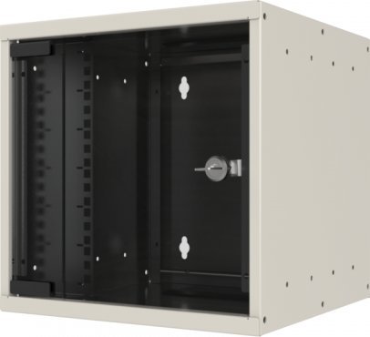 Szafa EFB 25,4cm 10Zoll 6HE Wandgeh�use Tiefe 300 mm 1-teilig vormontiert RAL9010