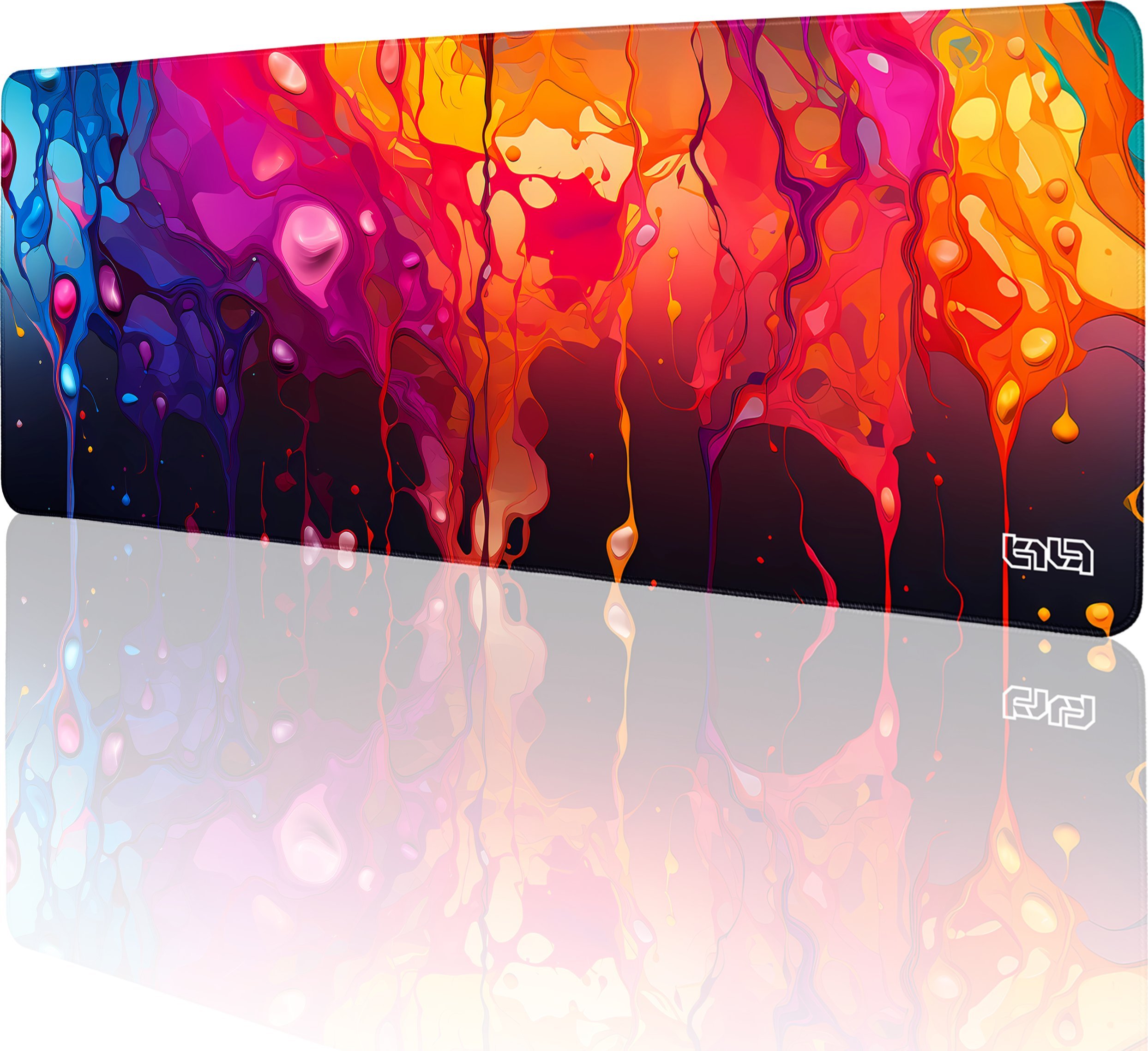 Podkładka Tilt DUŻA PODKŁADKA POD MYSZKĘ Krople i Kolory 80x30 TILT Wodoodporna Na biurko