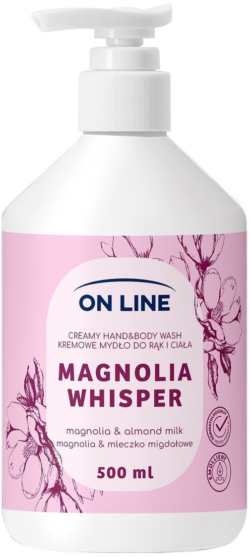ON LINE Kremowe mydło do rąk i ciała Magnolia&Mleczko migdałowe 500 ml