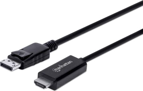 Kabel Manhattan DisplayPort - HDMI 1.8m czarny (153201)