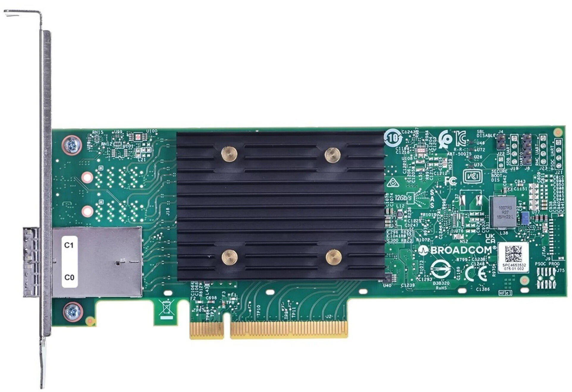 Broadcom 9500-8e HBA NVMe SAS SATA 12Gb/s LSI SAS 3808 PCIe 4.0 8x external HDD | SSD | NVMe | LTO