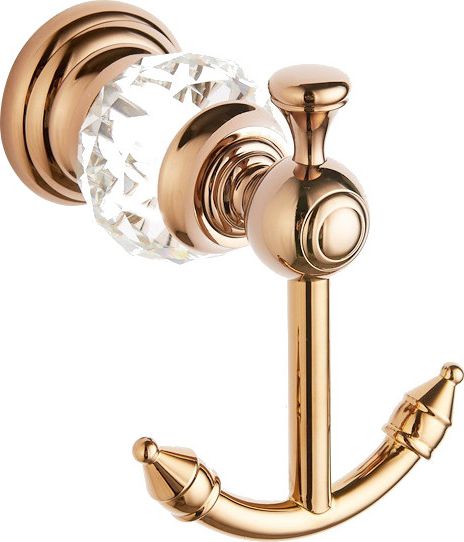 Mexen Mexen Estela podwójny haczyk na ręcznik różowe złoto - 7011535-60