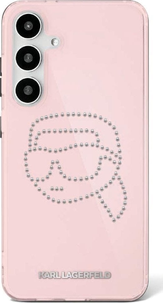 Etui Karl Lagerfeld Rhinestones K. Head Logo Samsung Galaxy S25 różowy