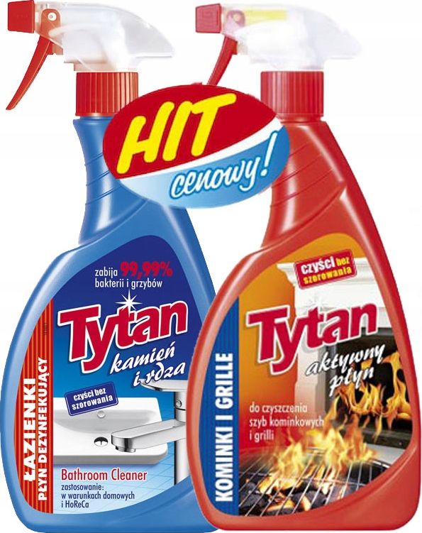 Tytan PŁYN DO ŁAZIENEK KAMIEŃ I RDZA + PŁYN DO KOMINKÓW