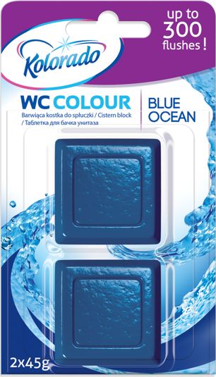Kolorado Kostka barwiąca do spłuczki kolorado Niebieski Ocean 2x45g uniwersalny