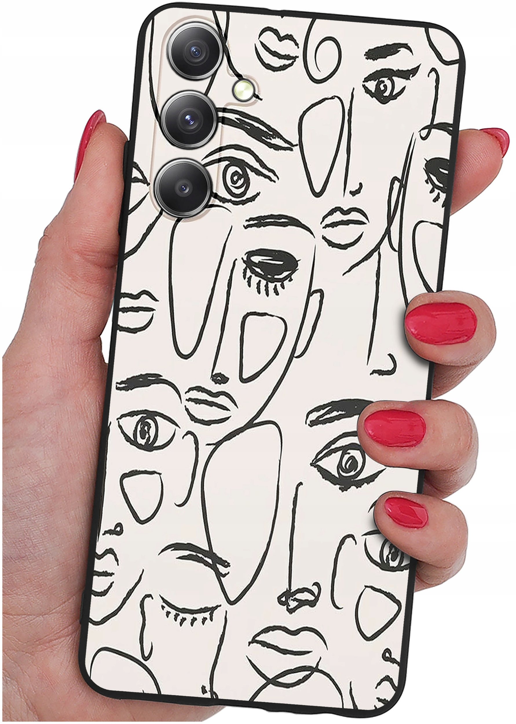 ETUI do Samsung Galaxy S24+ Plus WZORY |SILIKONOWE MATT CASE + SZKŁO 9H