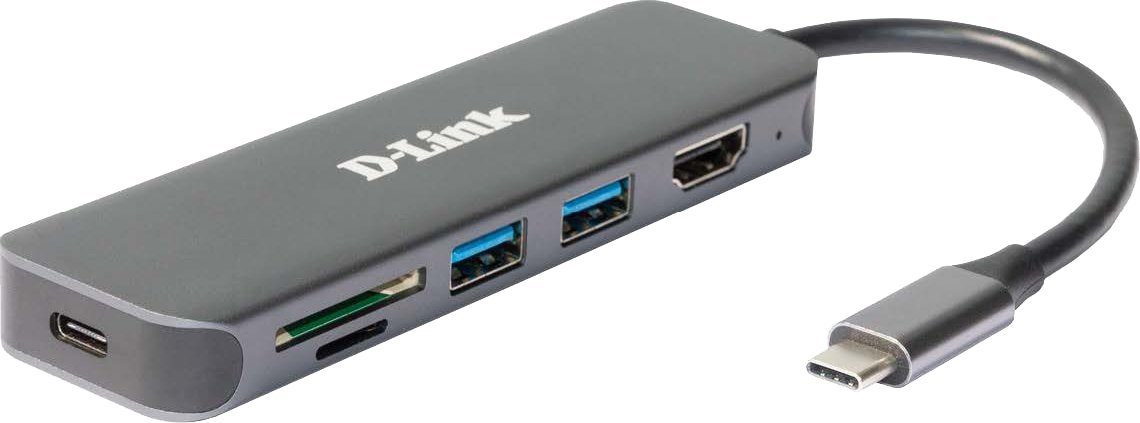 HUB USB D-Link D-Link DUB-2327 6-in-1 USB-C Hub mit HDMI/USB-PD/SD-Reader retail