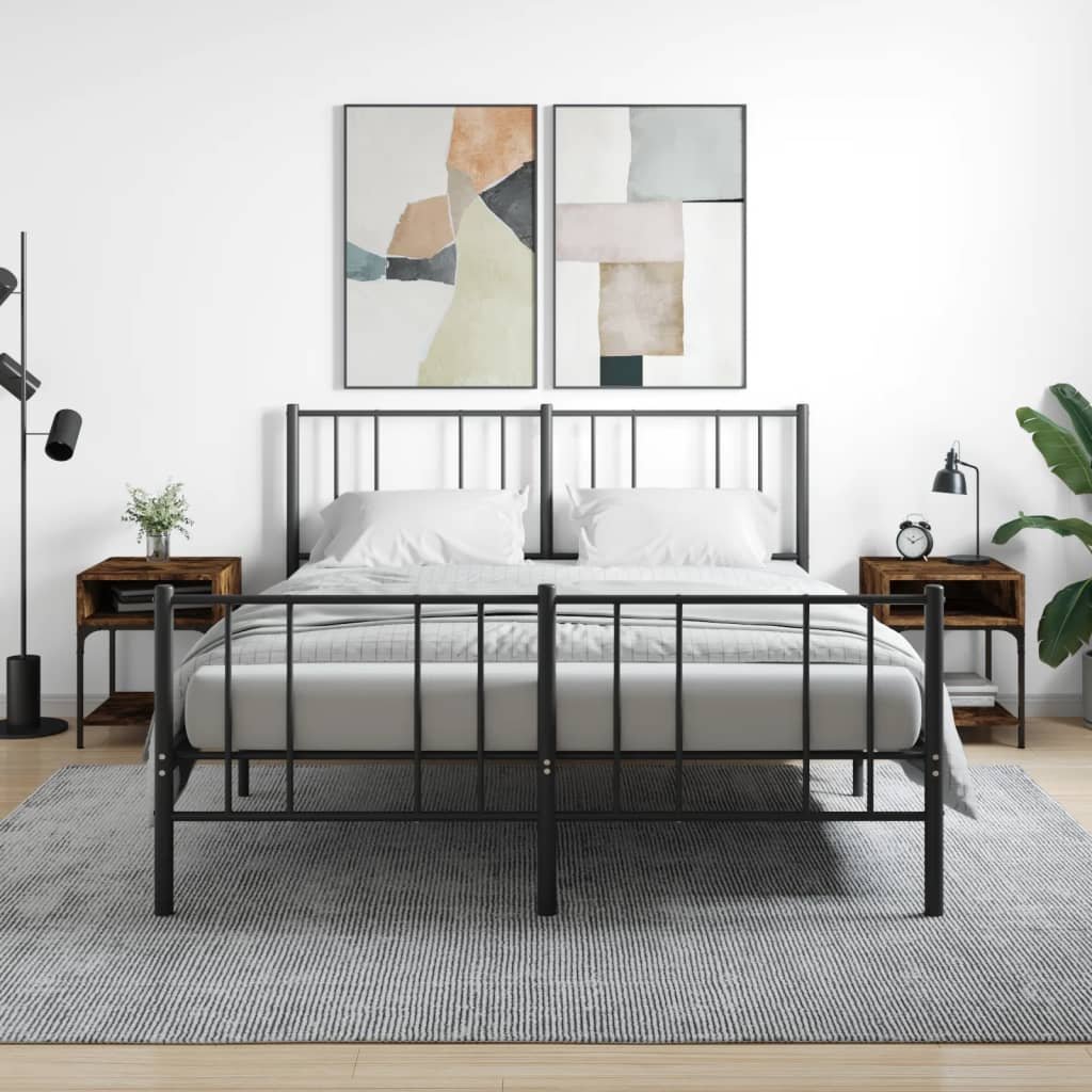 vidaXL Stoliki nocne, 2 szt., przydymiony dąb, 40x41x50 cm