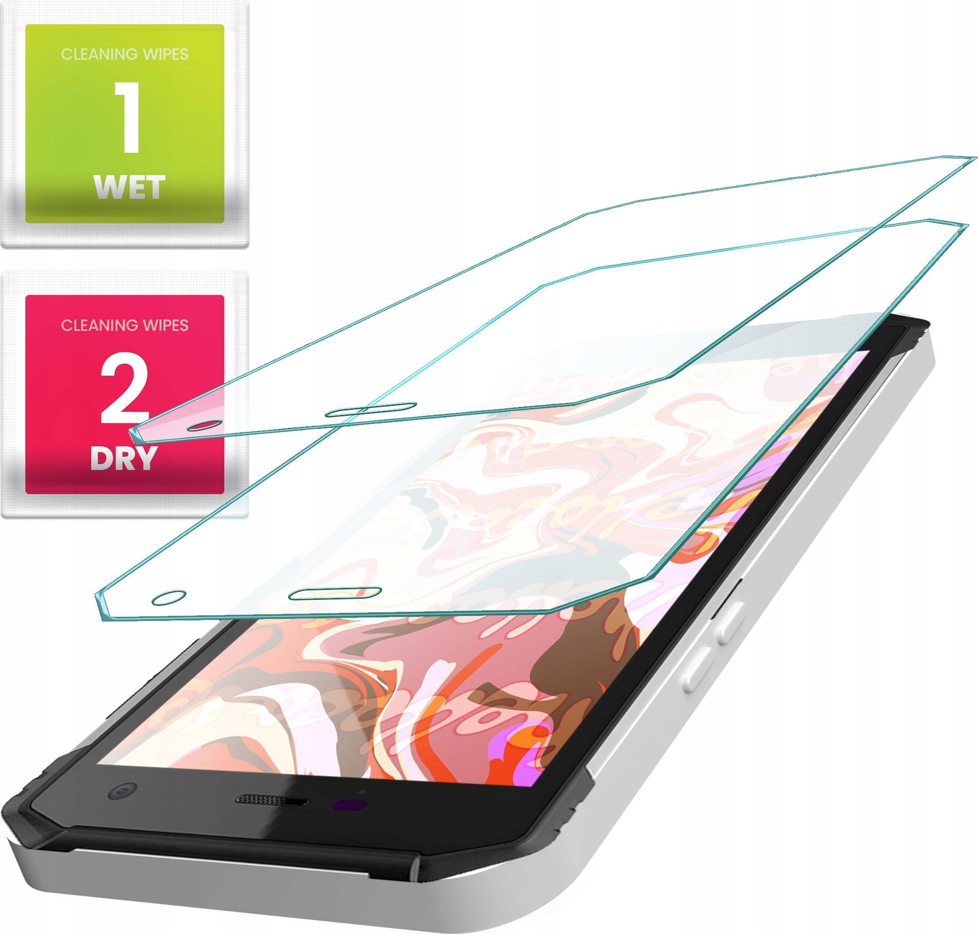 Hello Case 2-PAK Szkło Hartowane do Hammer Energy 2 (szybka 9H, płaskie 2.5D,ochronne)