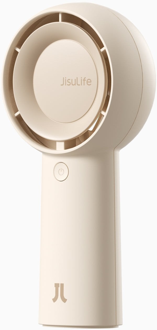 Mini dmuchawa Jisulife Handheld Fan Life5 Plus 4000 mAh przenośny wiatraczek wentylator USB - beżowy