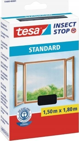 Tesa tesa Fliegengitter Standard Klettband 1,5x1,8m anthrazit