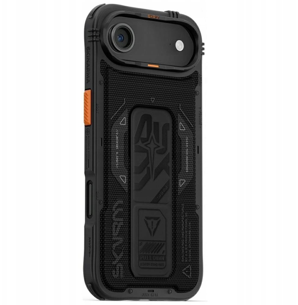 Etui Skinarma Phantom do iPhone 17 Air Magnetic Charging + Grip Stand czarny