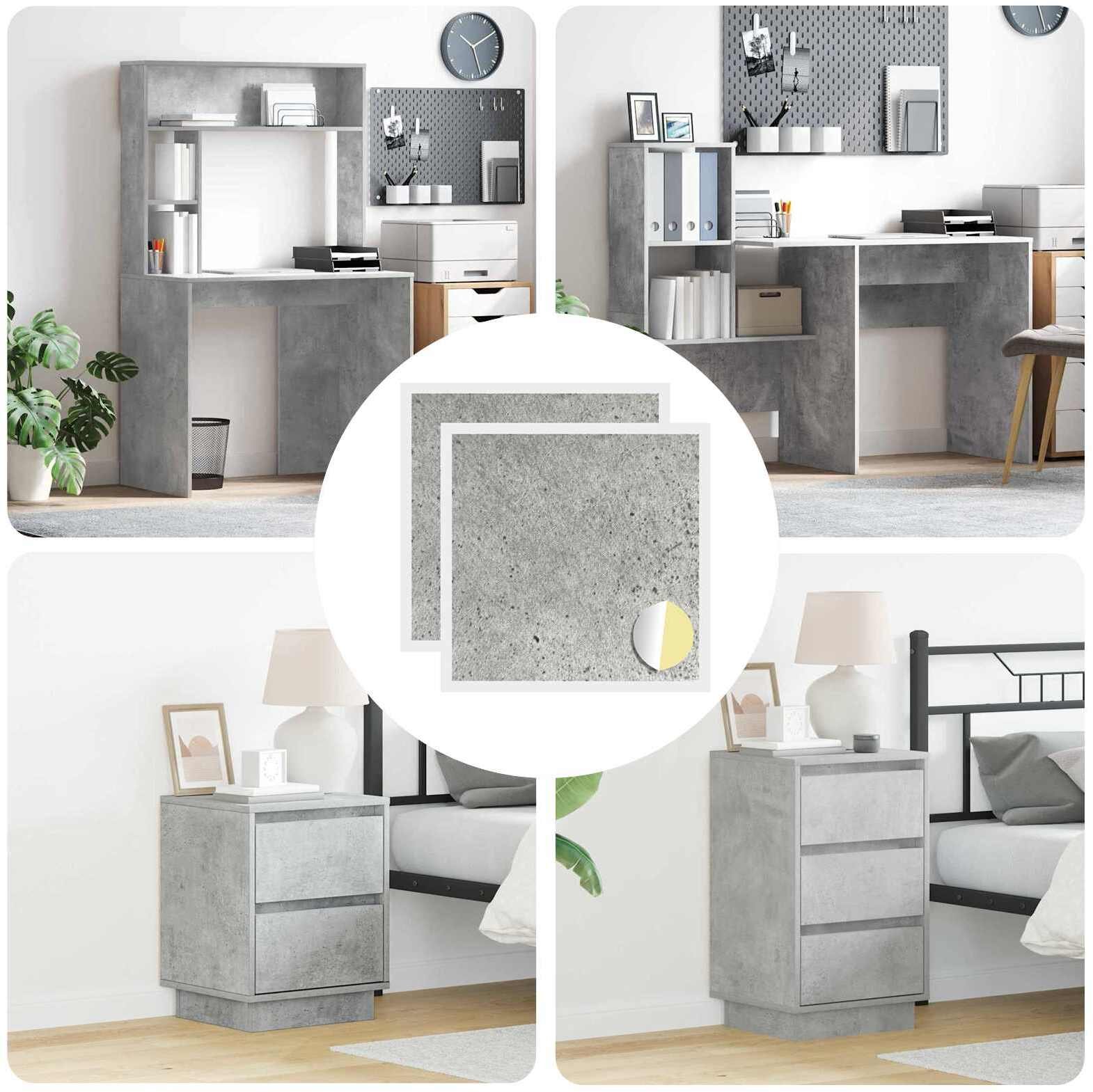 vidaXL Okładka Śrubowa Samoprzylepna 2 pcs Betonowy szary