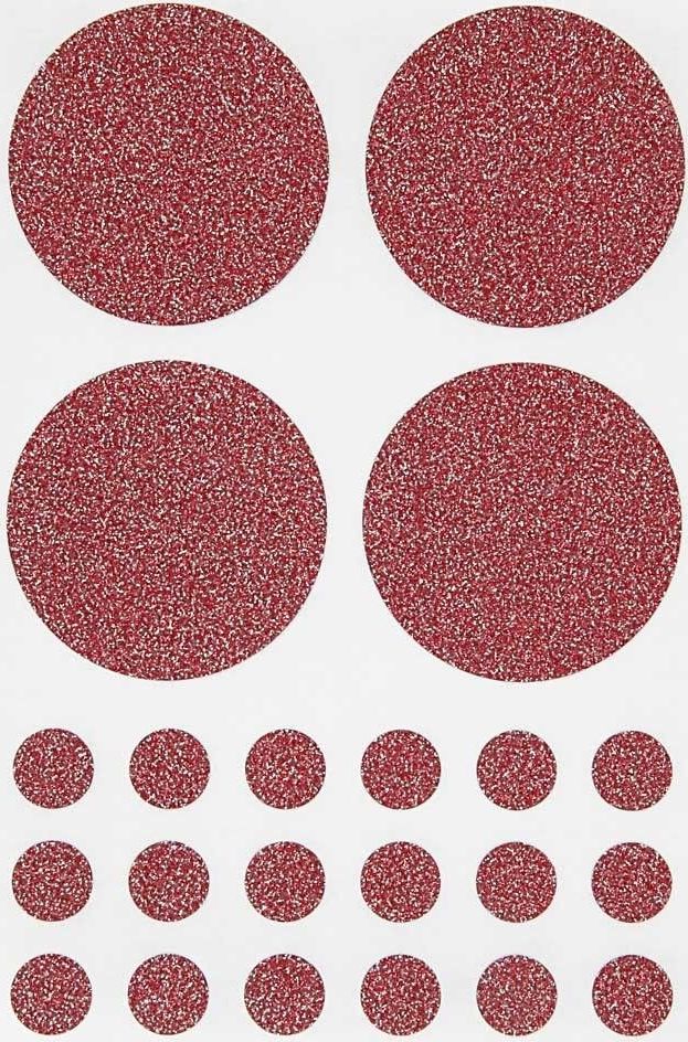 Creative Company Naklejki Czerwone brokatowe kółka