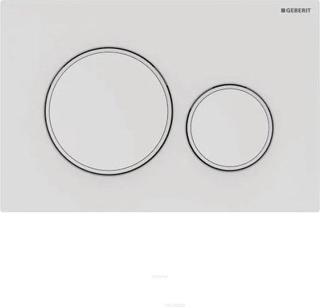 Przycisk spłukujący Geberit Przycisk uruchamiający Geberit Sigma20, przedni, biały mat-biały-biały mat, easy-to-clean [1/10]