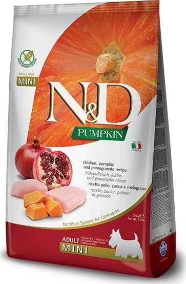 Farmina FARMINA N&D GF PUMPKIN CHICKEN&POMEGRANATE ADULT MINI - sucha karma dla psa - 7kg