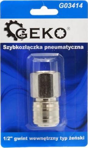 Geko SZYBKOZŁĄCZKA PNEUMATYCZNA TYP ŻEŃSKI 1/2" GWINT WEWNĘTRZNY (BLISTER) (10/100) G03414 GEKO