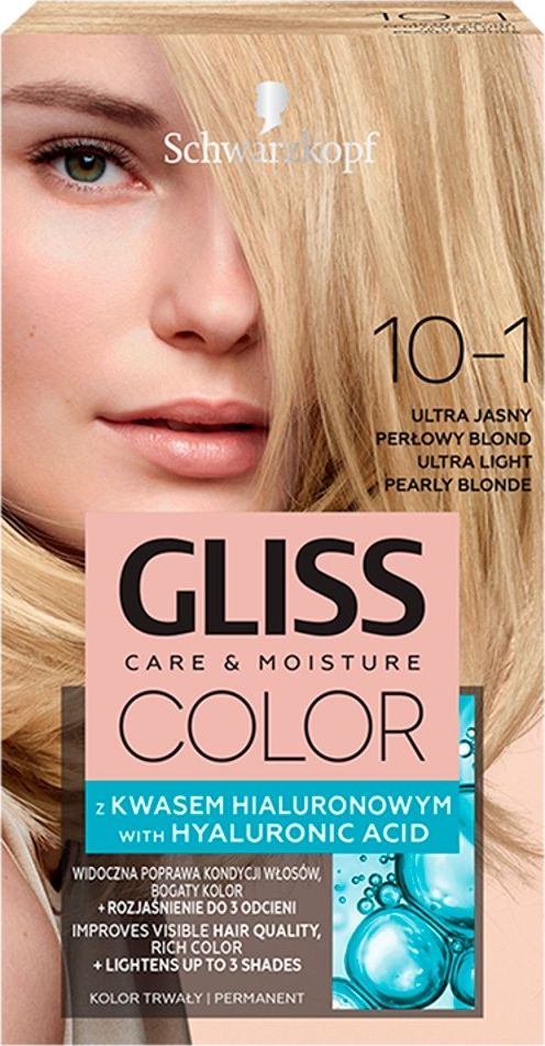 Schwarzkopf Gliss Color nr 10-1 ultra jasny popielaty blond