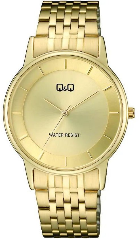 Zegarek Q&Q C62A-003P męski klasyczny złota tarcza i indeksy .