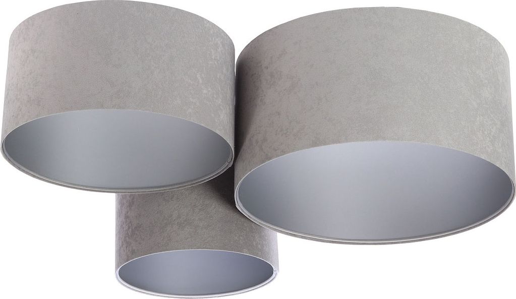 Lampa sufitowa Lumes Szaro-srebrna potrójna plafoniada - EXX39-Olena
