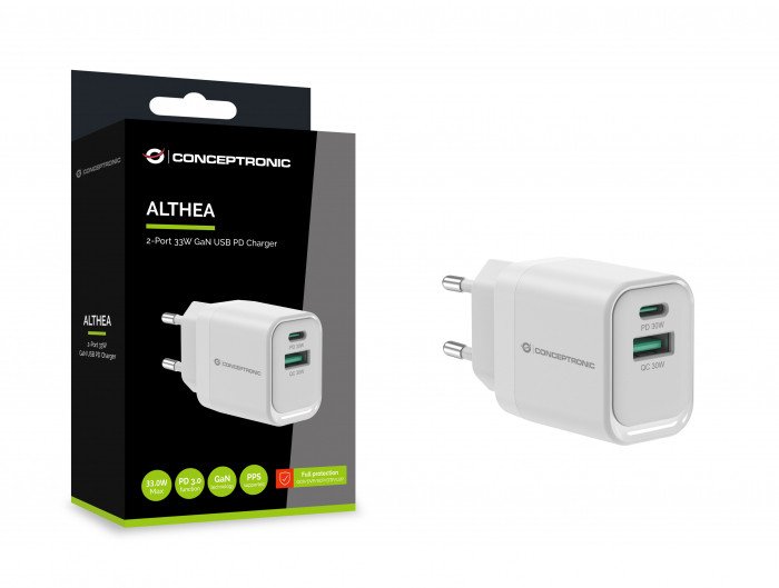 Conceptronic ALTHEA19W33 2-Port 33W GaN USB PD Charger