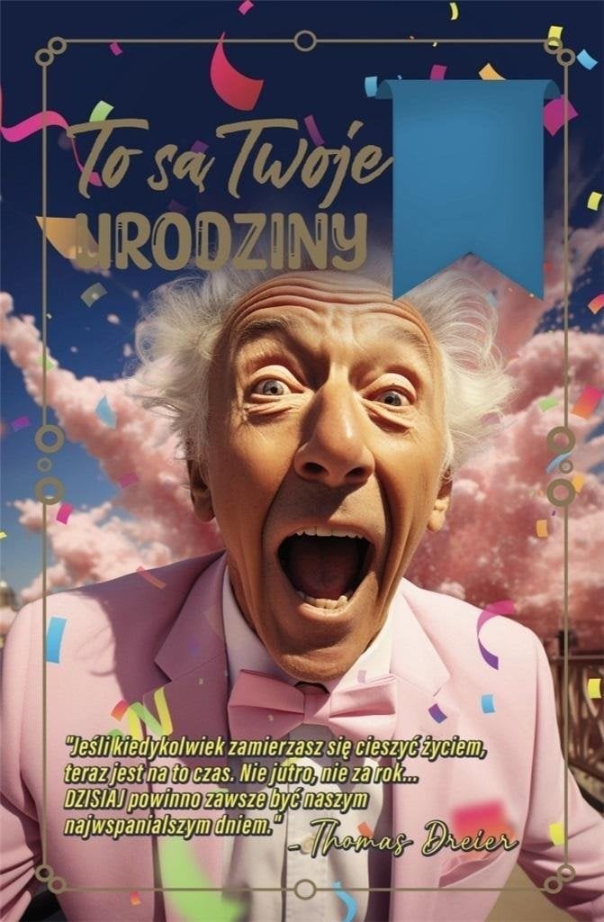 Yeku Karnet Urodzinowy z wymiennymi cyframi