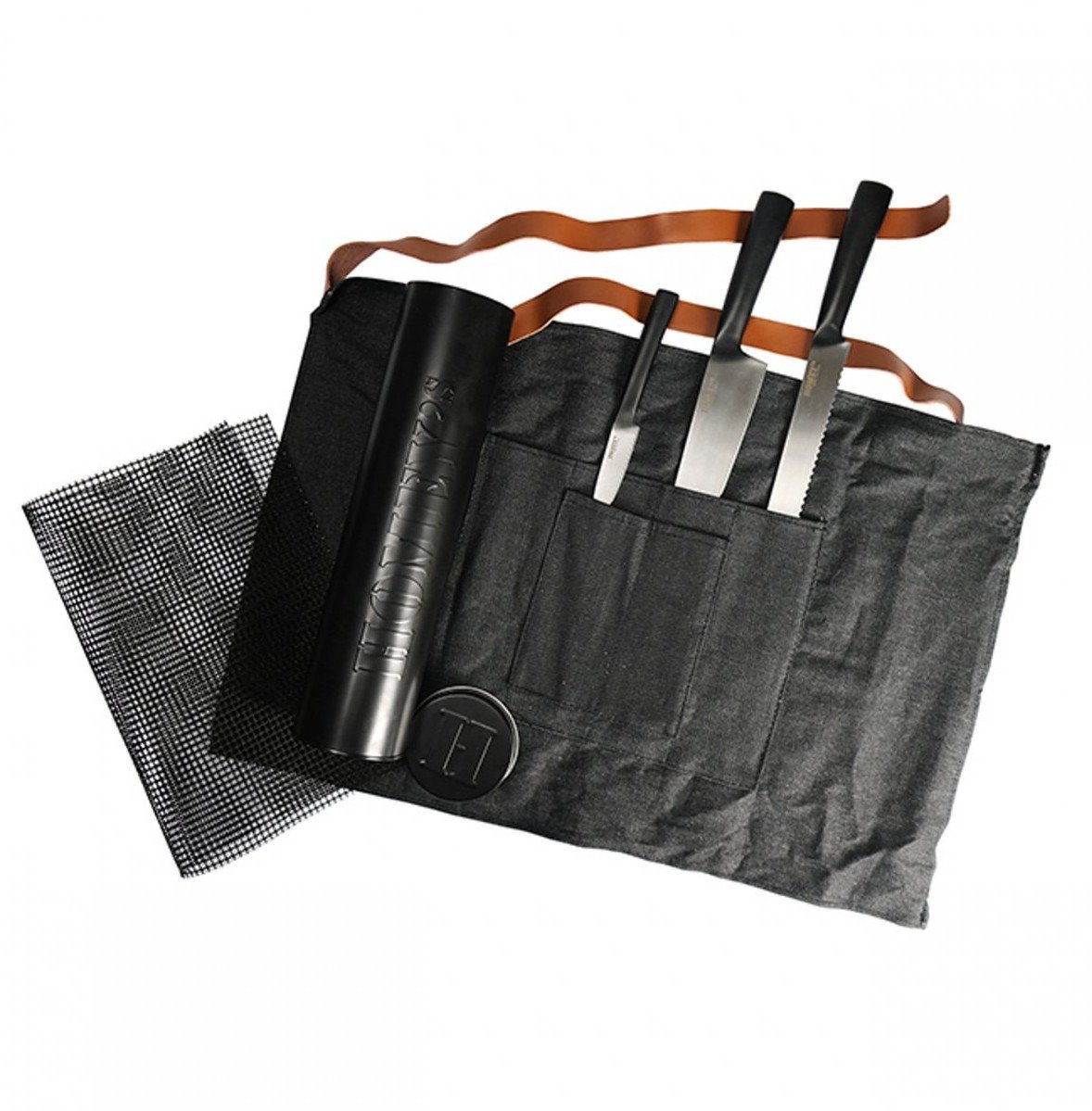 Zestaw grilowy Homey's, z fartuchem i nożami 5 elementów na prezent