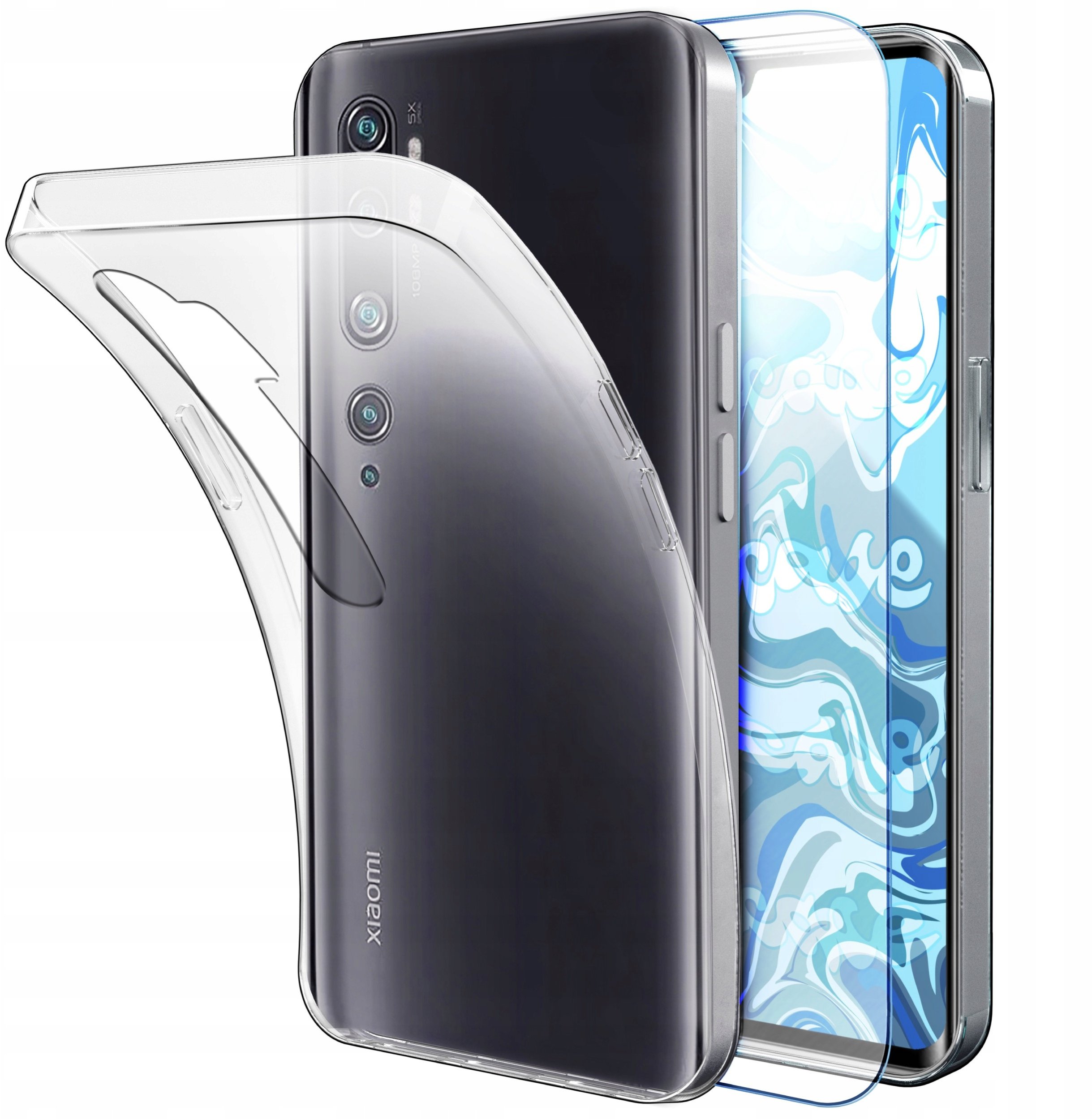 ETUI DO XIAOMI MI NOTE 10 / 10 PRO OBUDOWA CASE SILIKON SLIM SZKŁO 9H