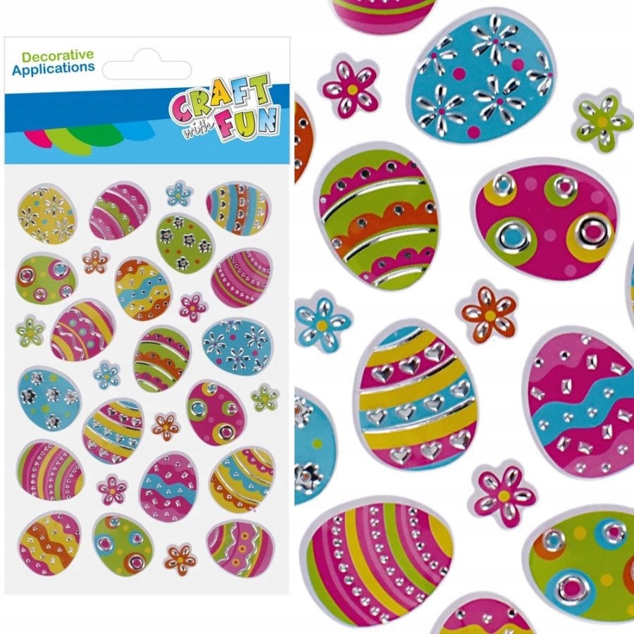 NAKLEJ WN PISANKI 3D 28SZT CF 12/288