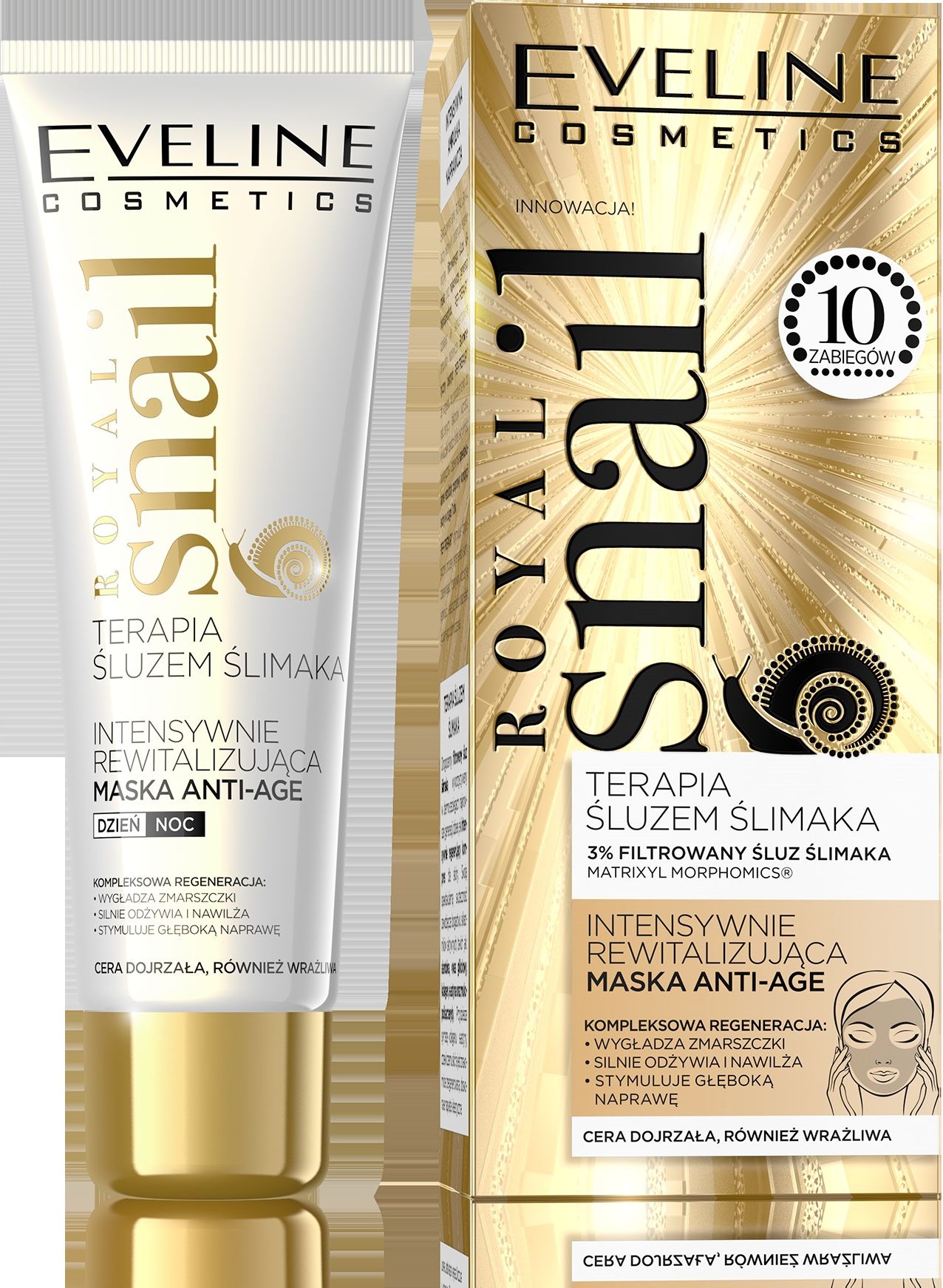 Eveline Maseczka do twarzy Royal Snail Anti Age regenerująca