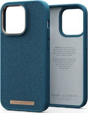 Njord by Elements Etui z tkaniny Tonal do iPhone 14 Pro ciemny morski