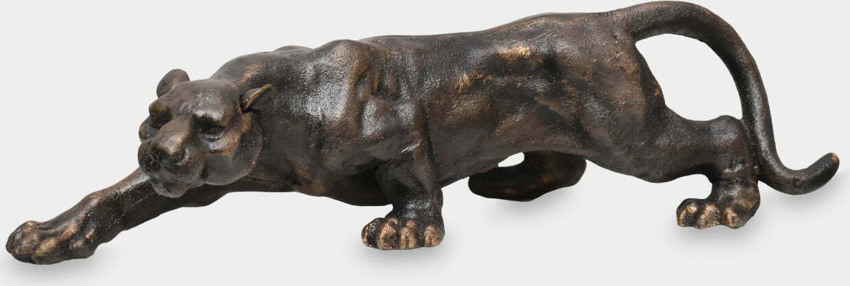 rzezbyzbrazu Rzeźba Żeliwna Polująca Pantera do Domu i Ogrodu
