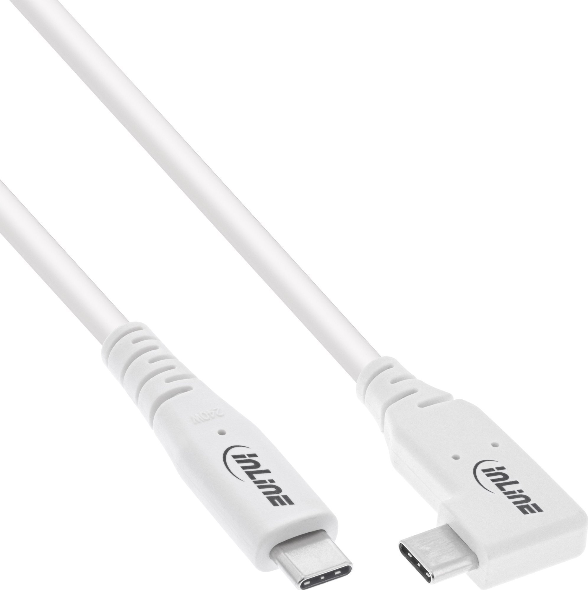 Kabel USB InLine USB-C - USB-C 0.5 m Biały (35916W)