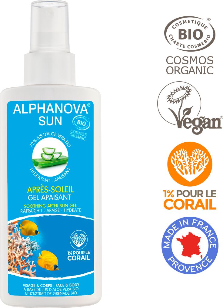Alphanova Alphanova Sun Bio Kojący Żel po Opalaniu z Aloesem w Sprayu, 125ml