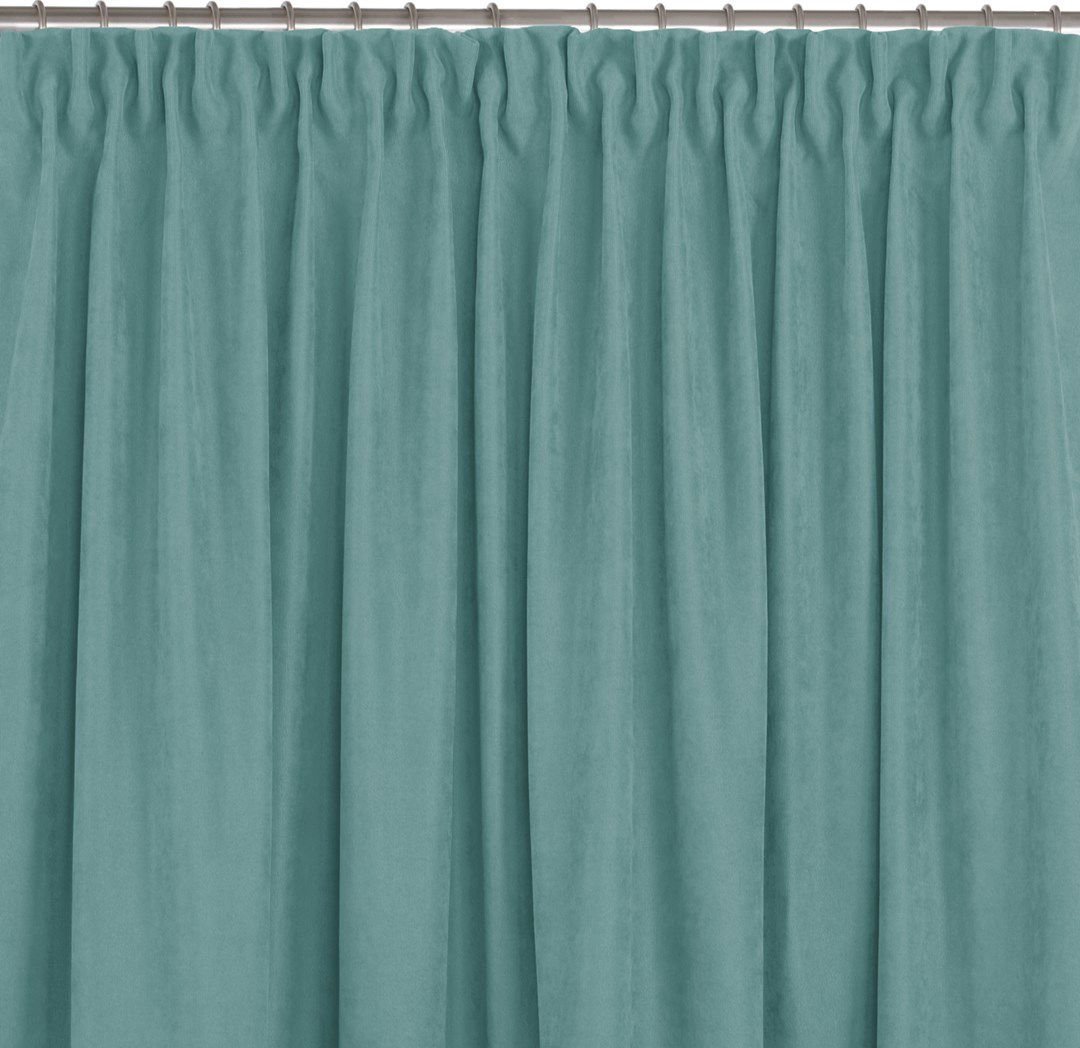 Homede Homede Zasłona MILANA szenilowa na taśmie smok 420x245 turkusowa wzór 2