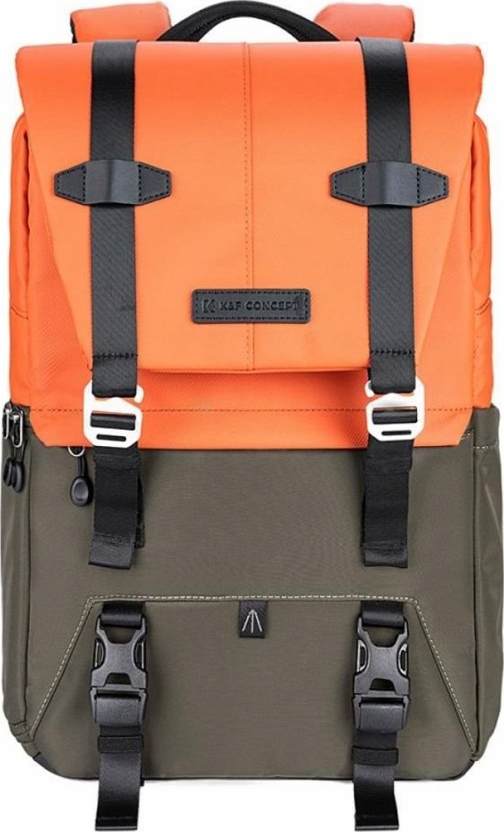 Plecak Kf fotograficzny Kf13.087av1 pomarańczowo-zielony