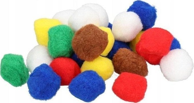 BREWIS Pompony puszyste MIX 5cm 24szt