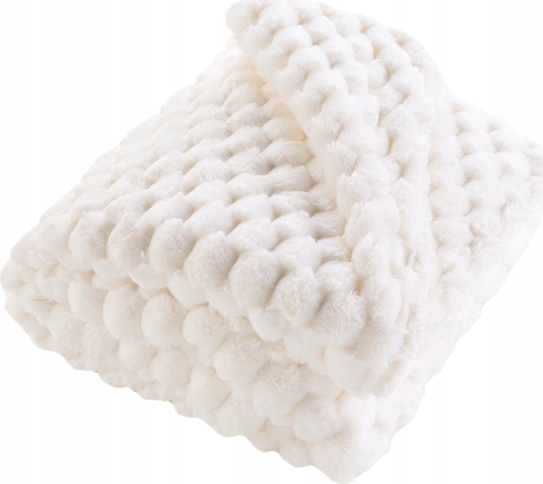 Douceur d`Interieur Pikowany koc z pluszowego materiału, FROSTY