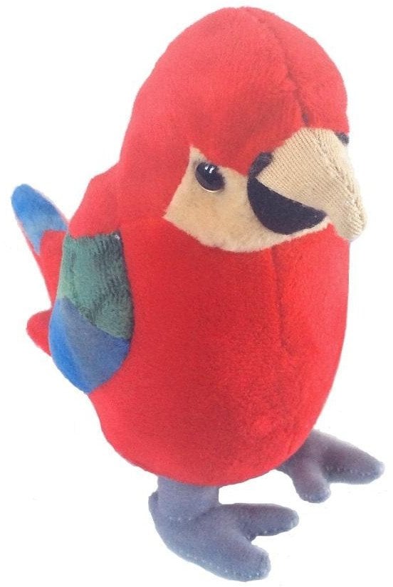 Papuga czerwona 20cm z dźwiękiem 13738 BEPPE